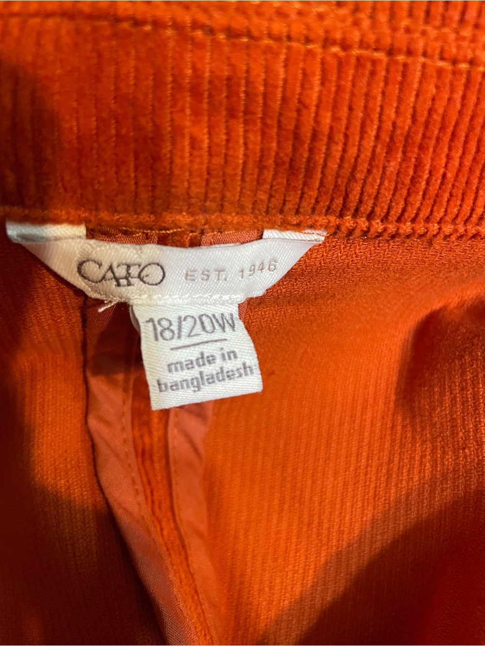 Cato Double-Breasted Corduroy Blazer Jacket - Rust - Picture 2 of 3